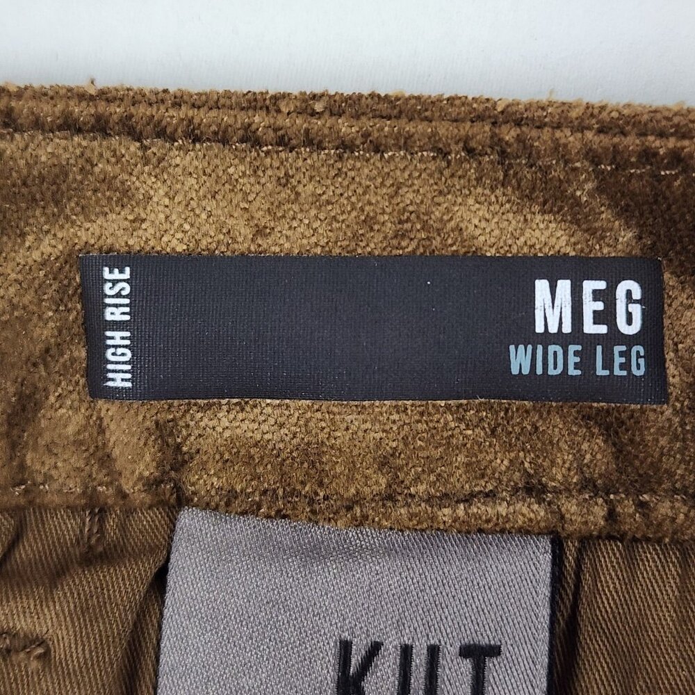 Kut From The Kloth Jeans Women 14 Brown High Rise Meg Wide Leg (36x30) NWT - Picture 6 of 14